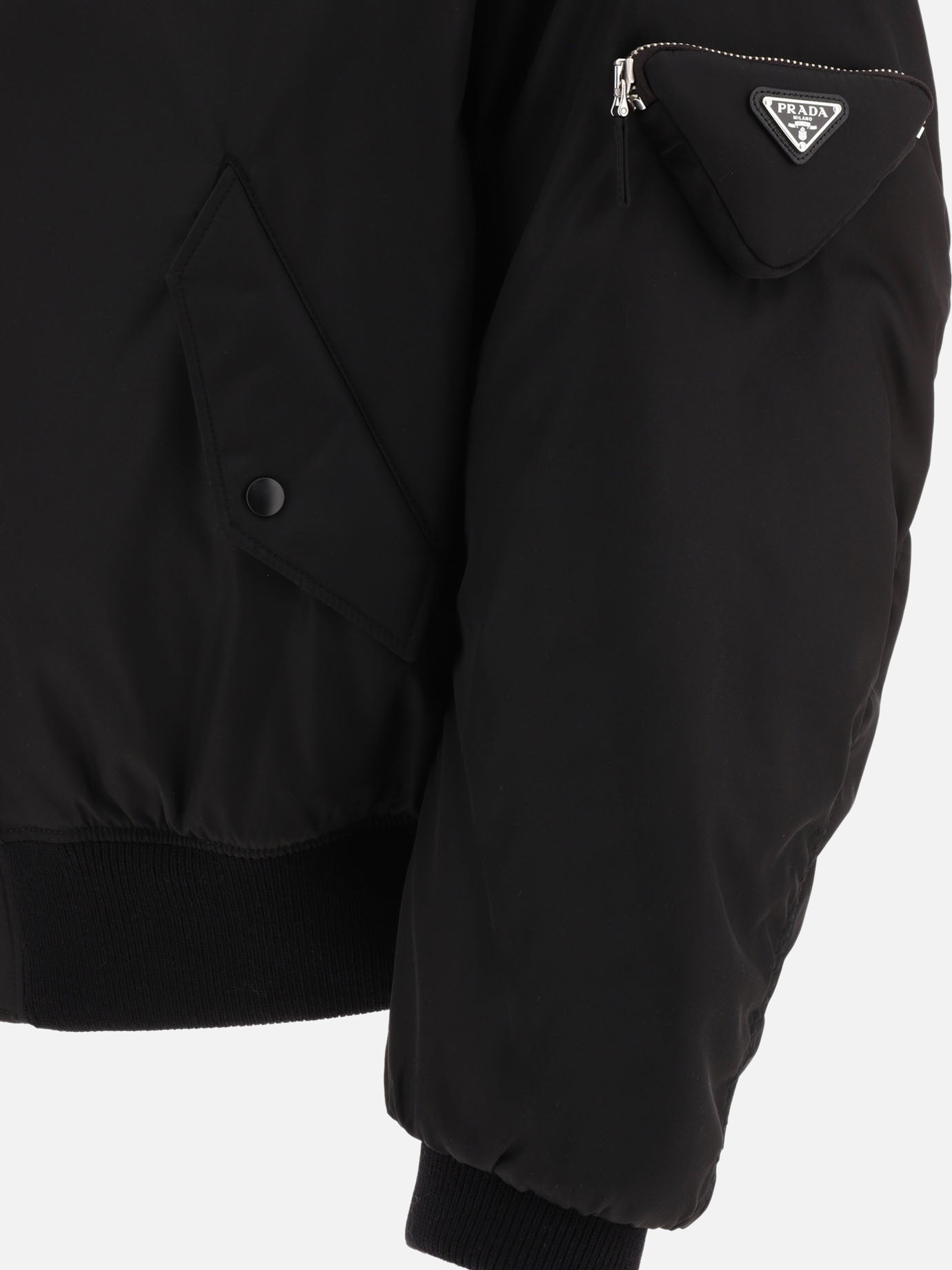 Bomber jackets 100% recycled nylon  Black - Prada Men | PDP | VIETTI Online Store | Zoom-Modal_4

