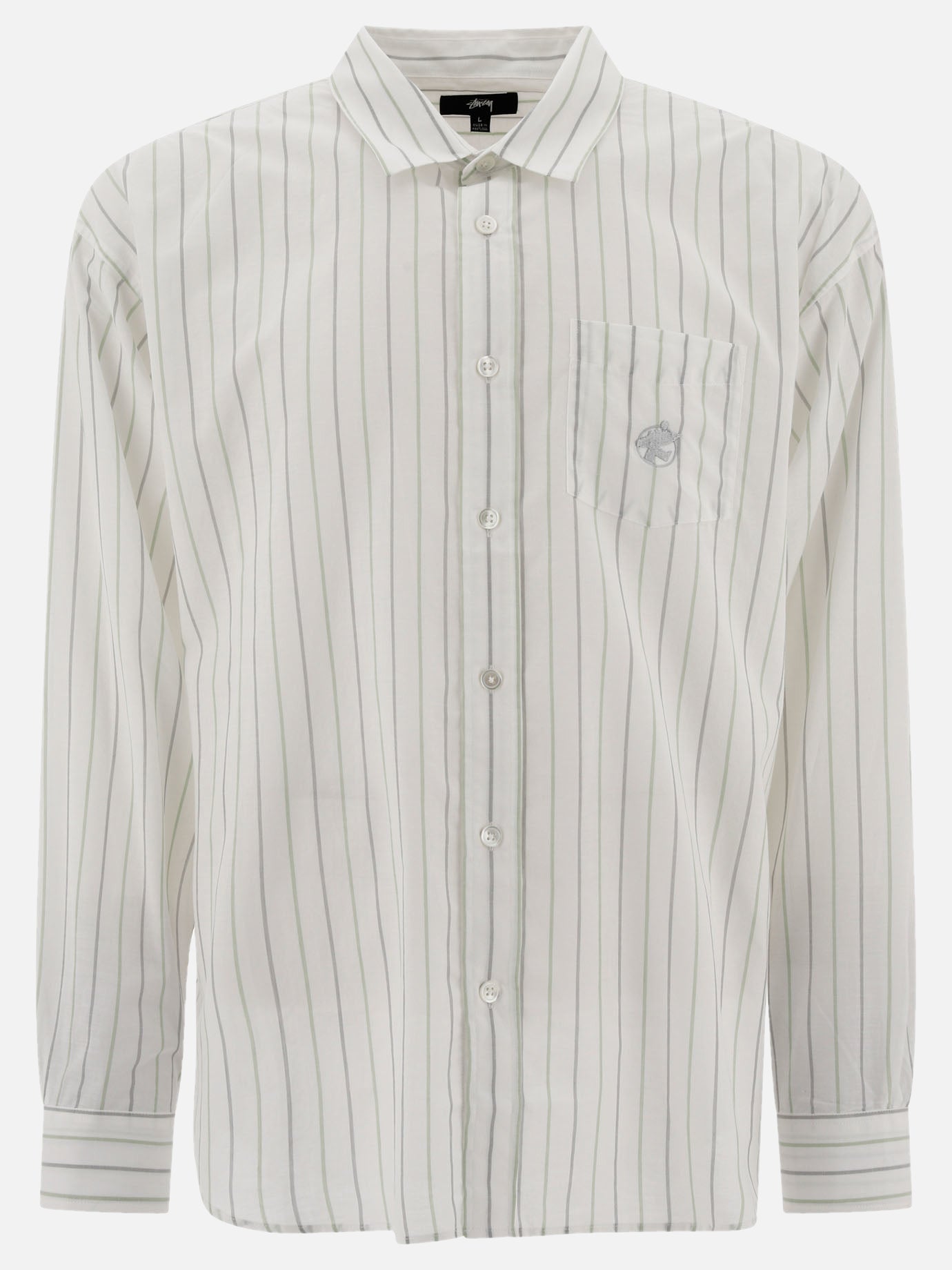 Stüssy Classic striped shirt White