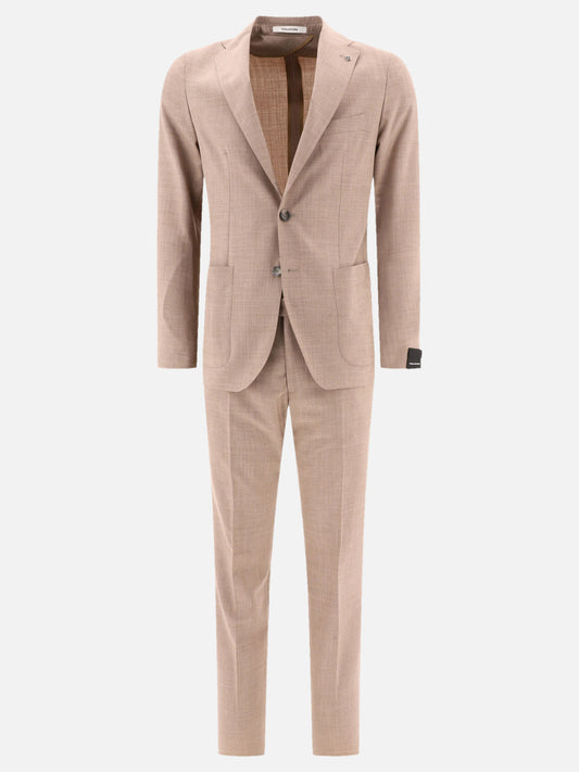 Tagliatore Single-breasted wool suit 15127032_48 Beige 1