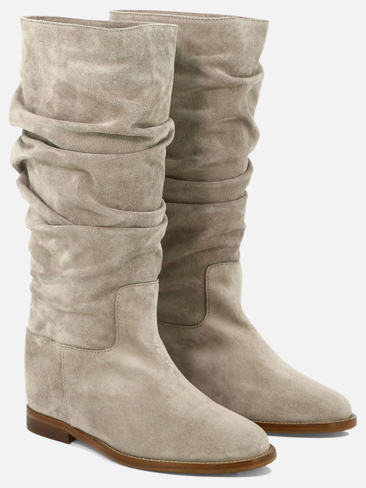 Knee-high 100% suede - 100% leather  Grey - Via Roma 15 Women | PLP | VIETTI Online Store | 2
