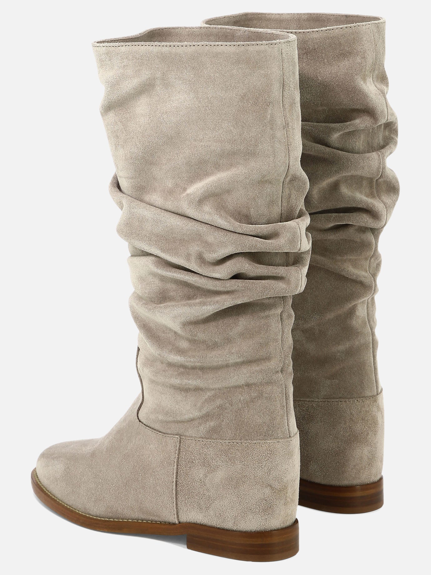 Knee-high 100% suede - 100% leather  Grey - Via Roma 15 Women | PDP | VIETTI Online Store | Zoom-Modal_4
