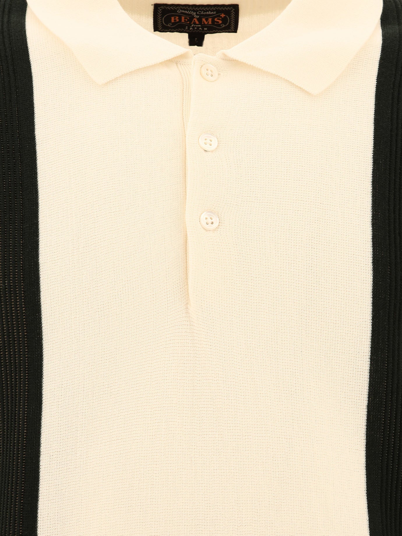 Beams Plus Knit polo shirt 15949448_M White thumbnail_3