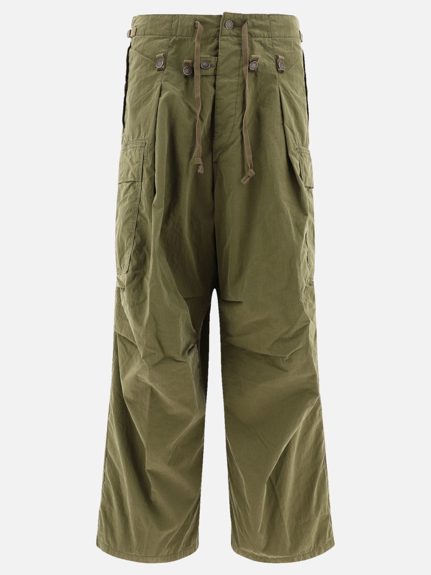 KAPITAL "Ripstop Jumbo" cargo trousers Green