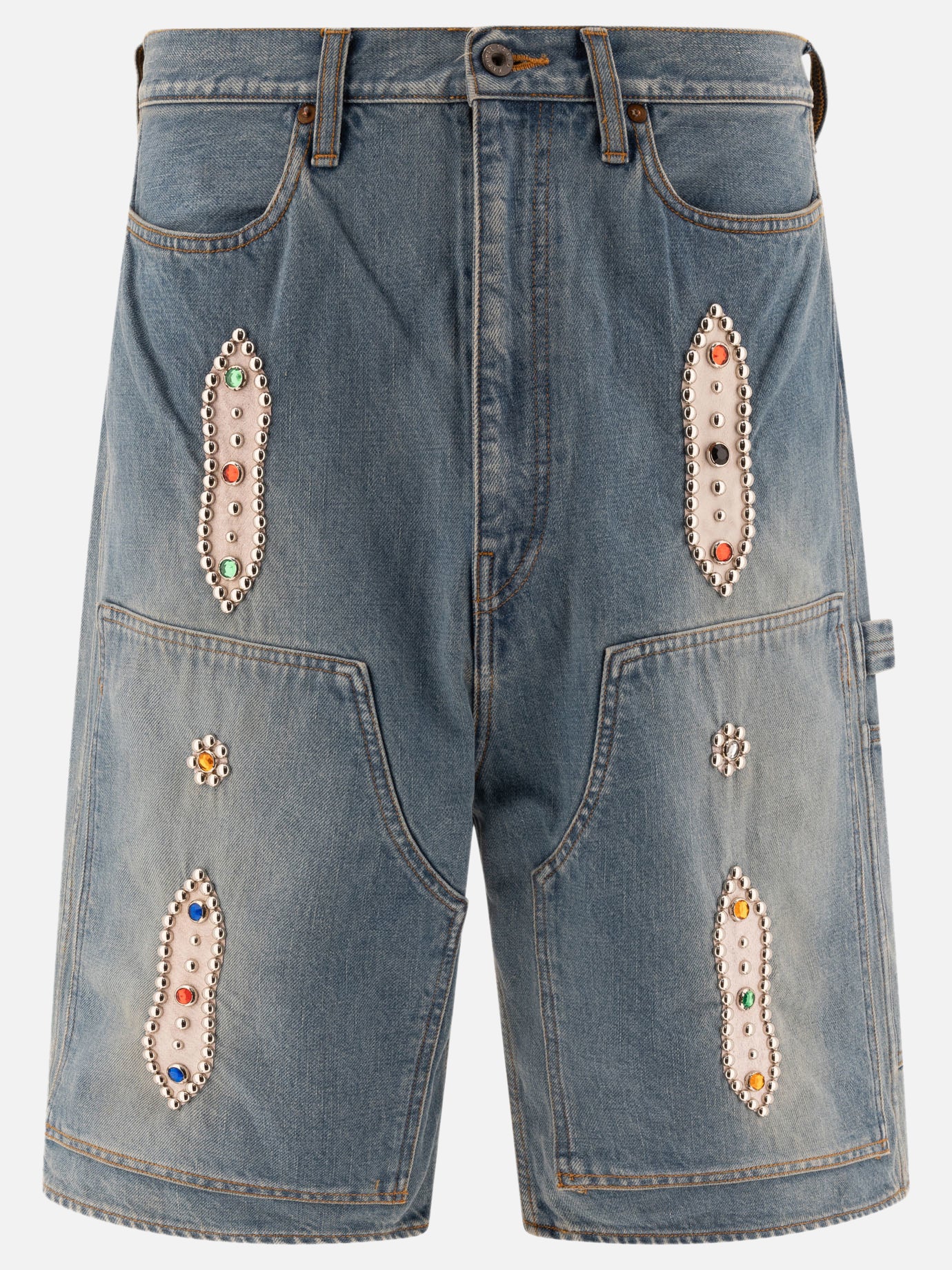 KAPITAL "Studs Remake" shorts Light blue