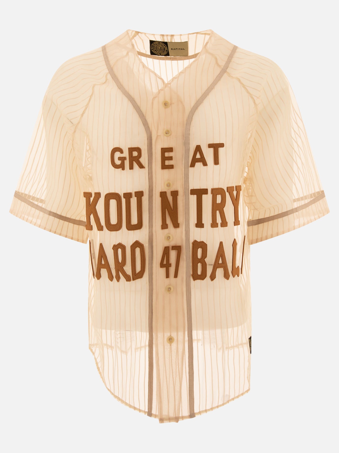 KAPITAL "Sheer Great Kountry" shirt Beige