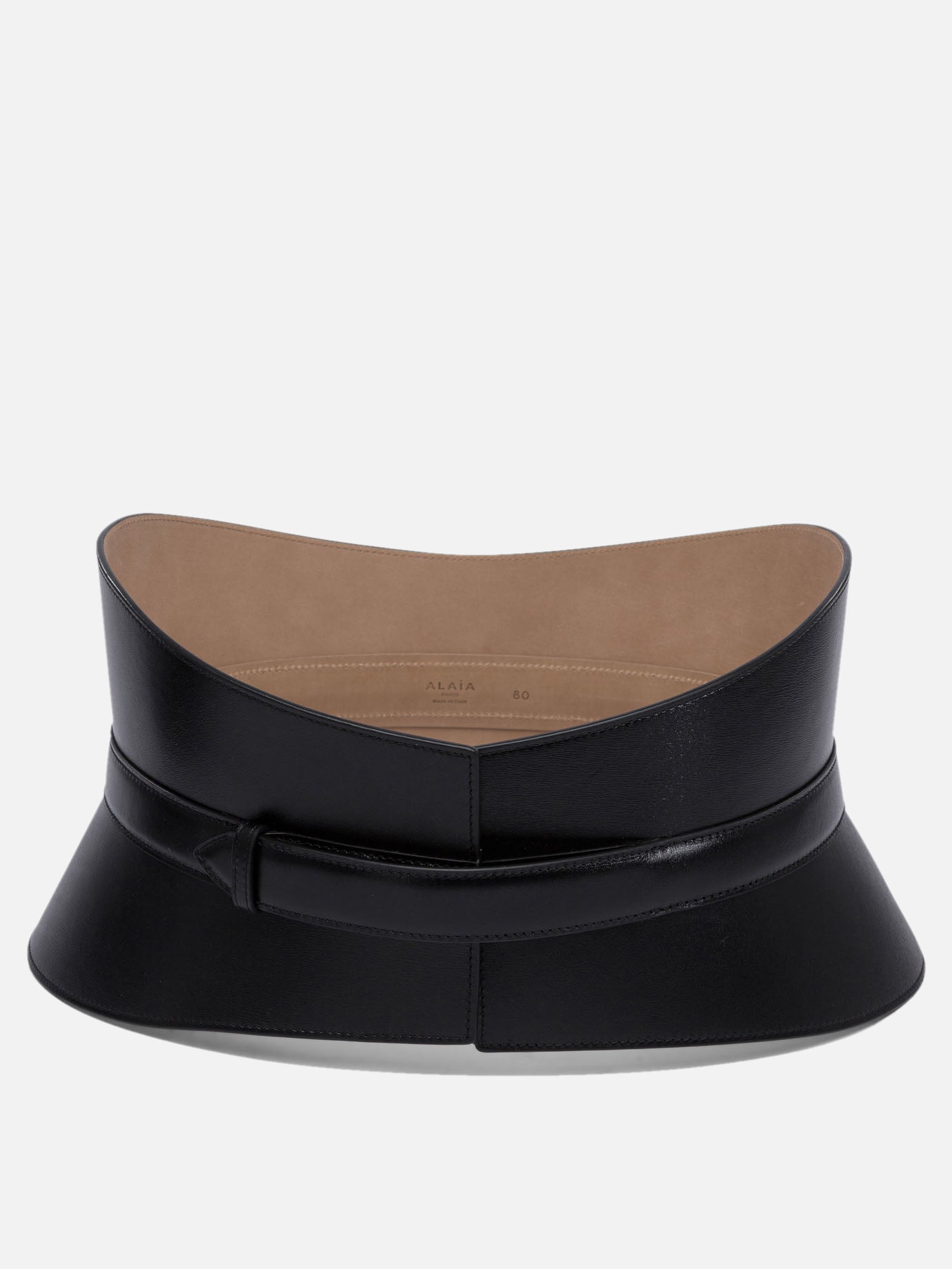 Leather belts Solid colour  Black - Alaïa Women | PDP | VIETTI Online Store | Zoom-Modal
