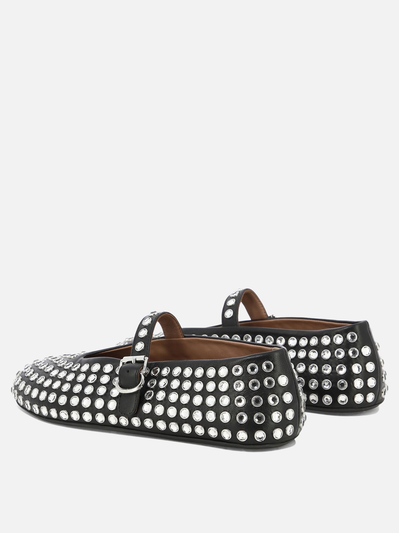 Mary Jane ballet flats 100% leather - 100% rubber  Black - Alaïa Women | PDP | VIETTI Online Store | thumbnail_4