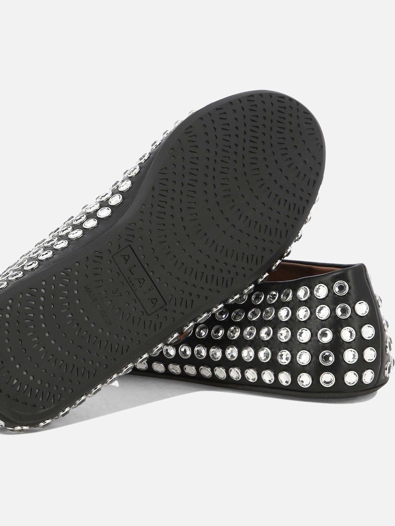 Mary Jane ballet flats 100% leather - 100% rubber  Black - Alaïa Women | PDP | VIETTI Online Store | thumbnail_5