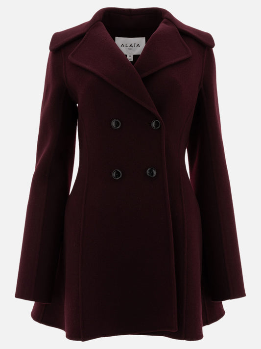 Short coats Solid colour  Bordeaux - Alaïa Women | PDP | VIETTI Online Store 
