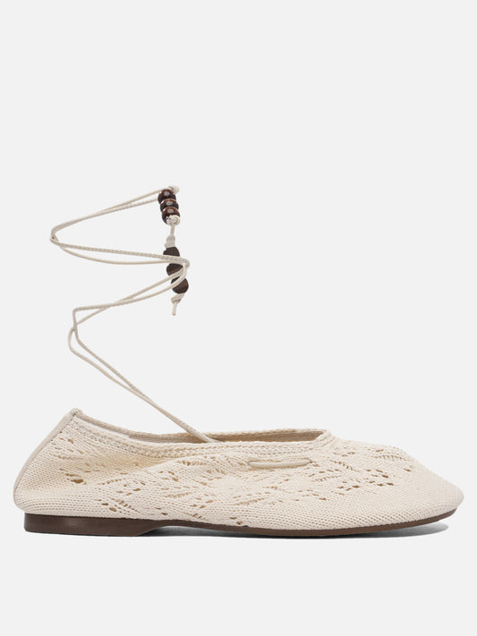 Classic ballet flats 50% relycled cotton 50% recycled polyester - 100% neolite  White - Alohas Women | PDP | VIETTI Online Store 
