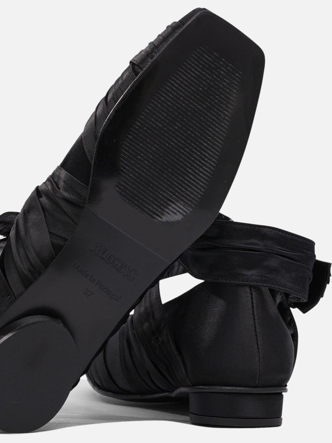 Classic ballet flats 60% polyethylene 40% recycled polyester - 100% cuerolite  Black - Alohas Women | PDP | VIETTI Online Store | thumbnail_5