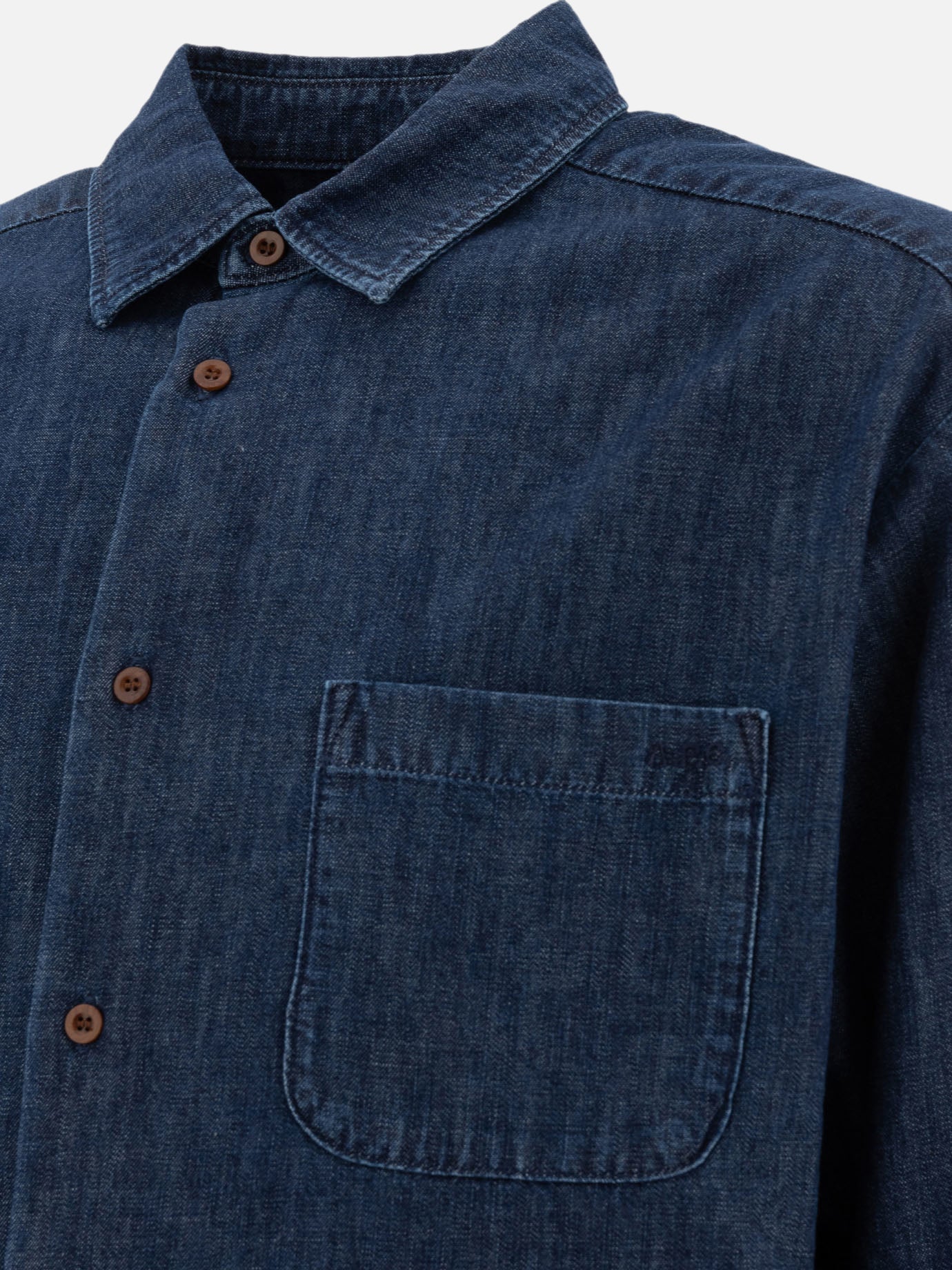 A.P.C. Malo logo shirt 17238074_S Blue thumbnail_4
