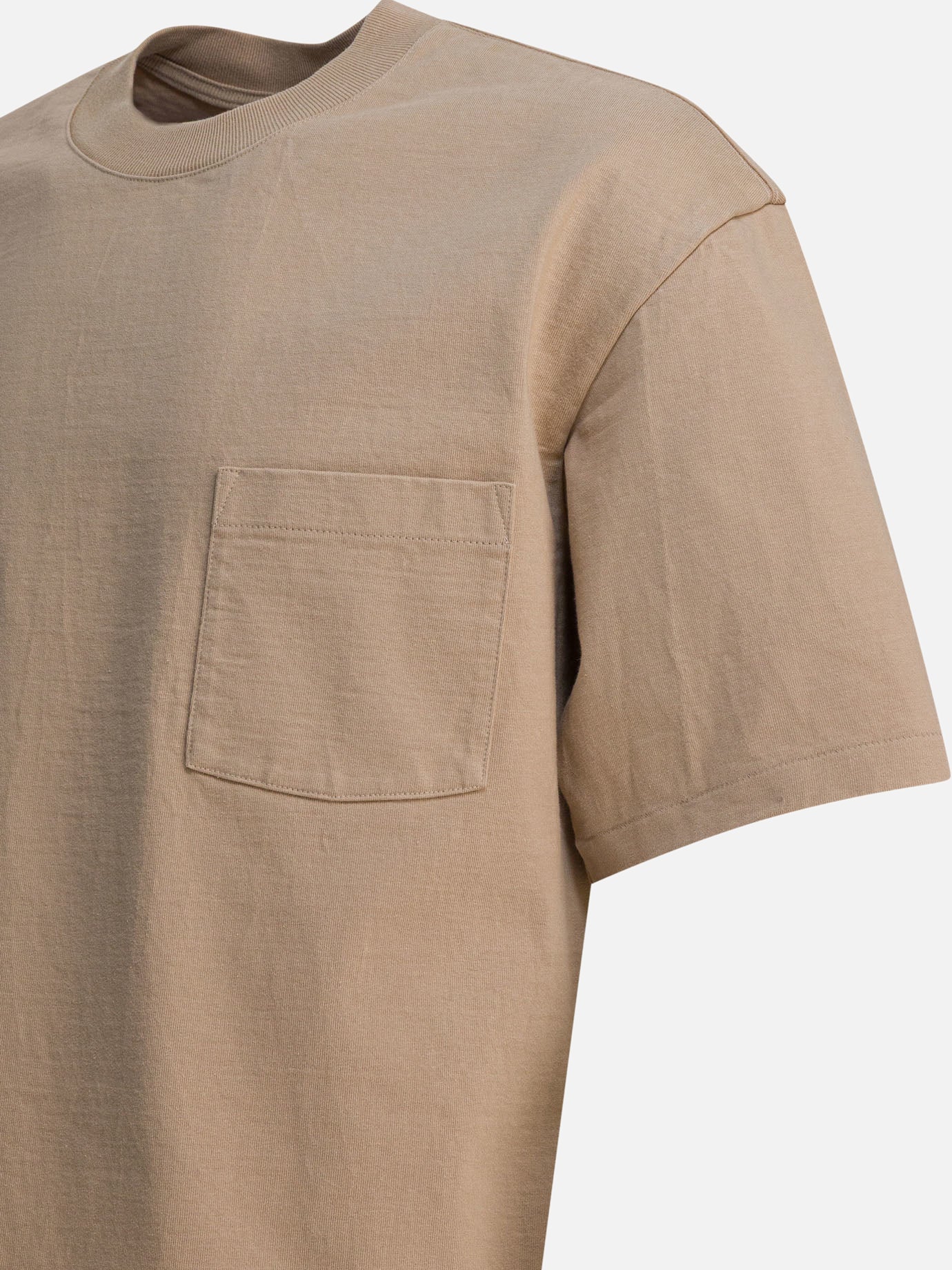 Crewneck t-shirts Solid colour  Beige - Auralee Men | PDP | VIETTI Online Store | Zoom-Modal_4
