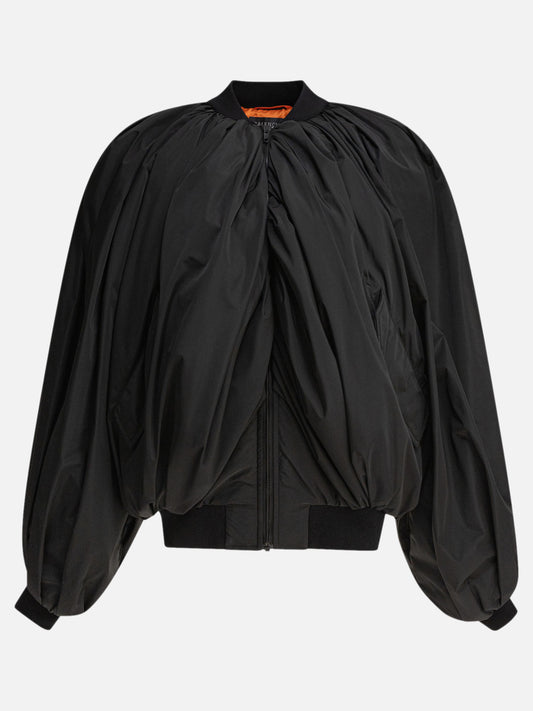 Balenciaga Draped bomber jacket 11996546_34 Black 1