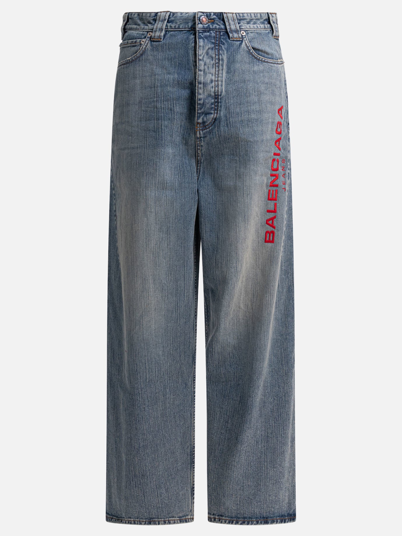 Wide-leg jeans Denim  Blue - Balenciaga Men | PDP | VIETTI Online Store | thumbnail