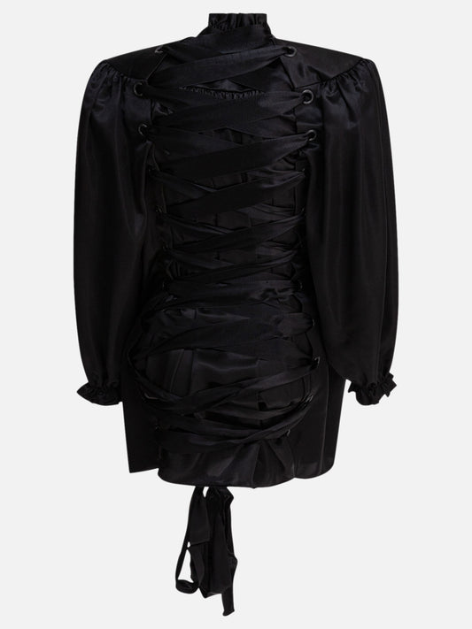 Balenciaga Lace-up blouse 18261834_36 Black 2