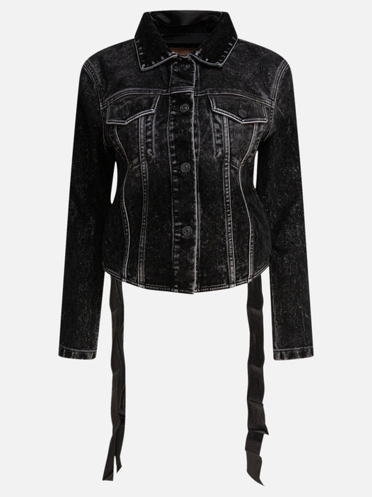 Balenciaga Denim jacket with laces 14620862_38 Black 1