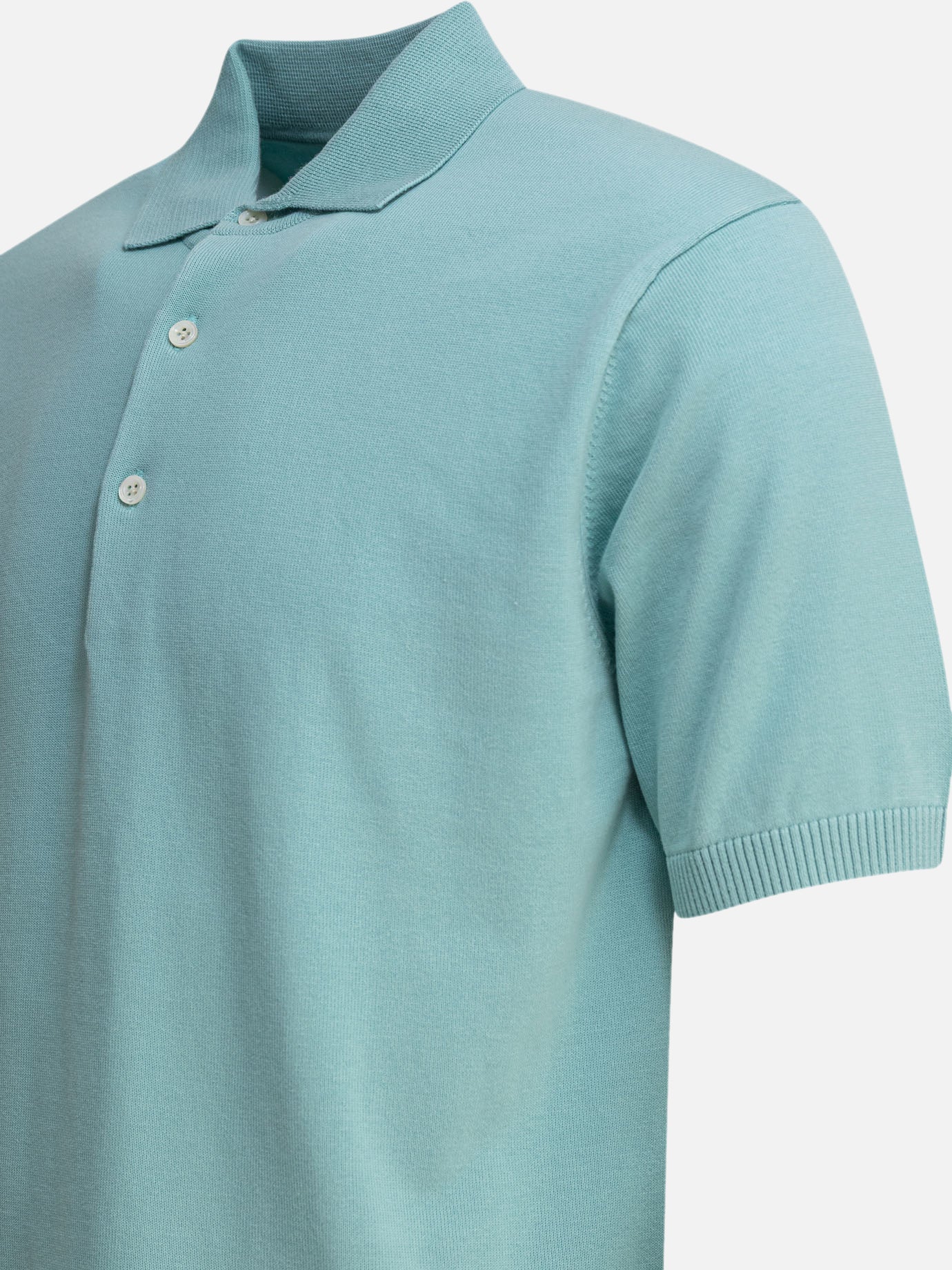 Polo shirts with buttons Solid colour  Light blue - Beams Plus Men | PDP | VIETTI Online Store | thumbnail_4