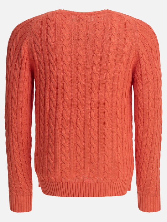 Beams Plus Linen and cotton sweater 19838897_S Pink 2