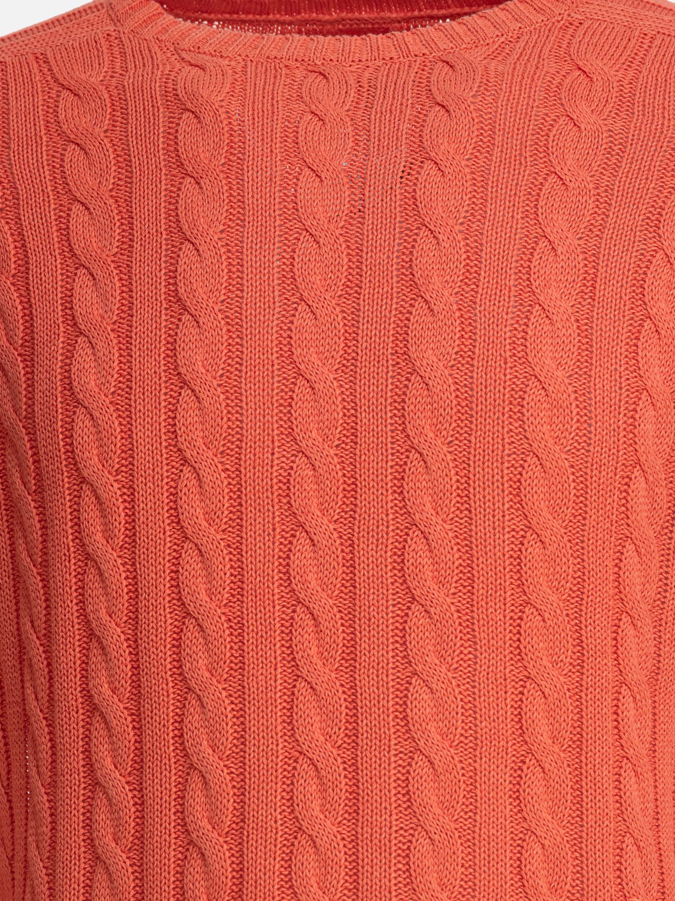 Beams Plus Linen and cotton sweater Pink