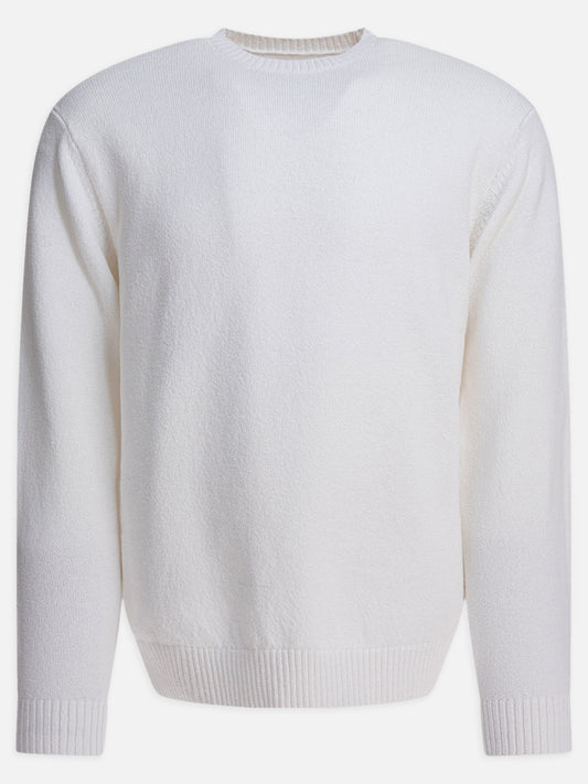 Beams Plus "Lily Yarn" sweater 19930037_S White 1