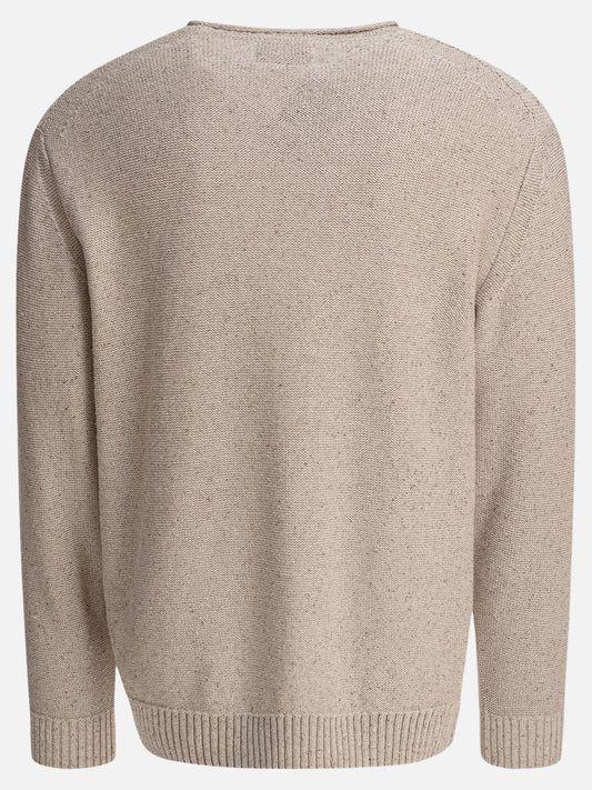 Beams Plus Round neck roll sweater 17905617_M Beige 2