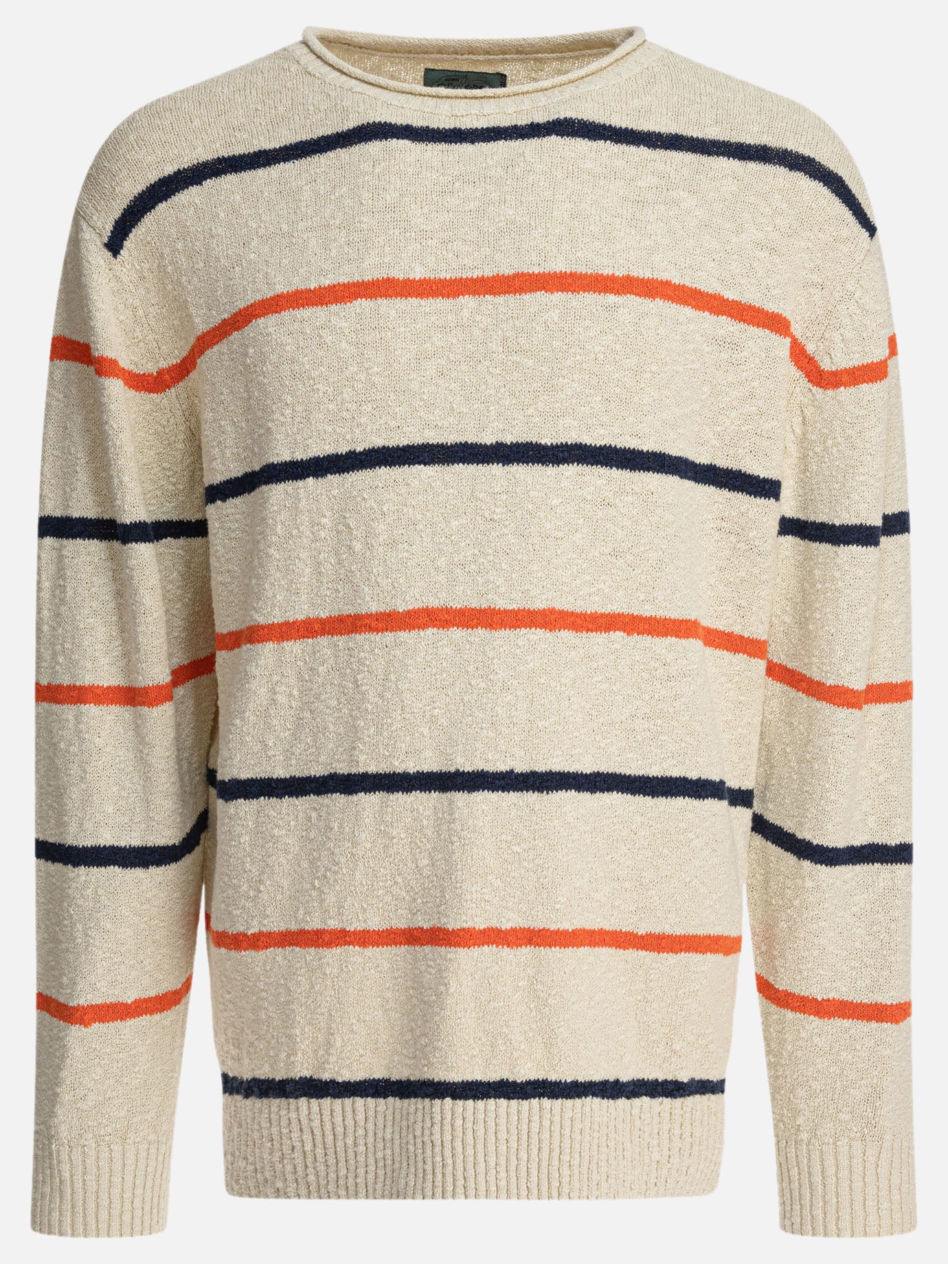 Crewneck sweaters Striped  White - Beams Plus Men | PDP | VIETTI Online Store | thumbnail