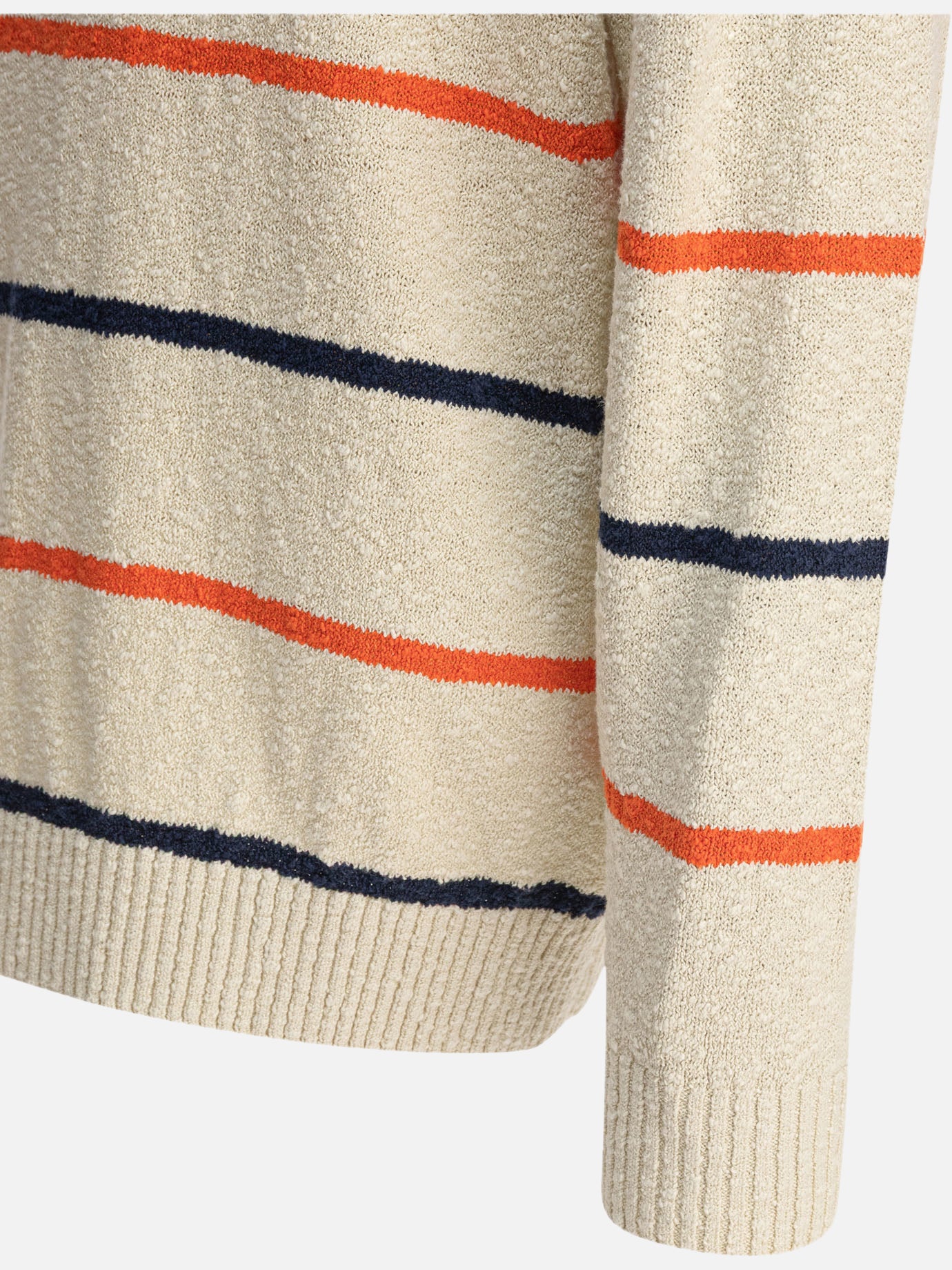Crewneck sweaters Striped  White - Beams Plus Men | PDP | VIETTI Online Store | thumbnail_4