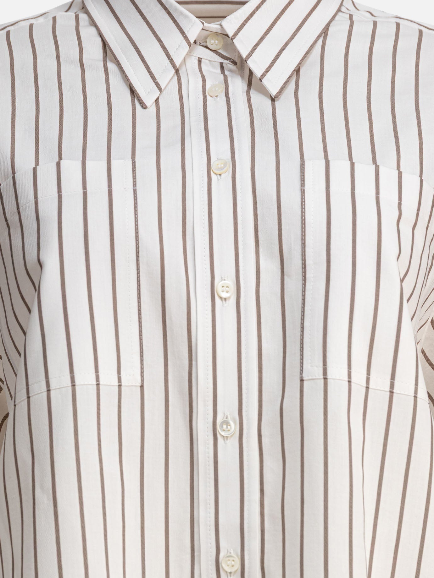 Casual shirts Striped  White - Brunello Cucinelli Women | PDP | VIETTI Online Store | thumbnail_3