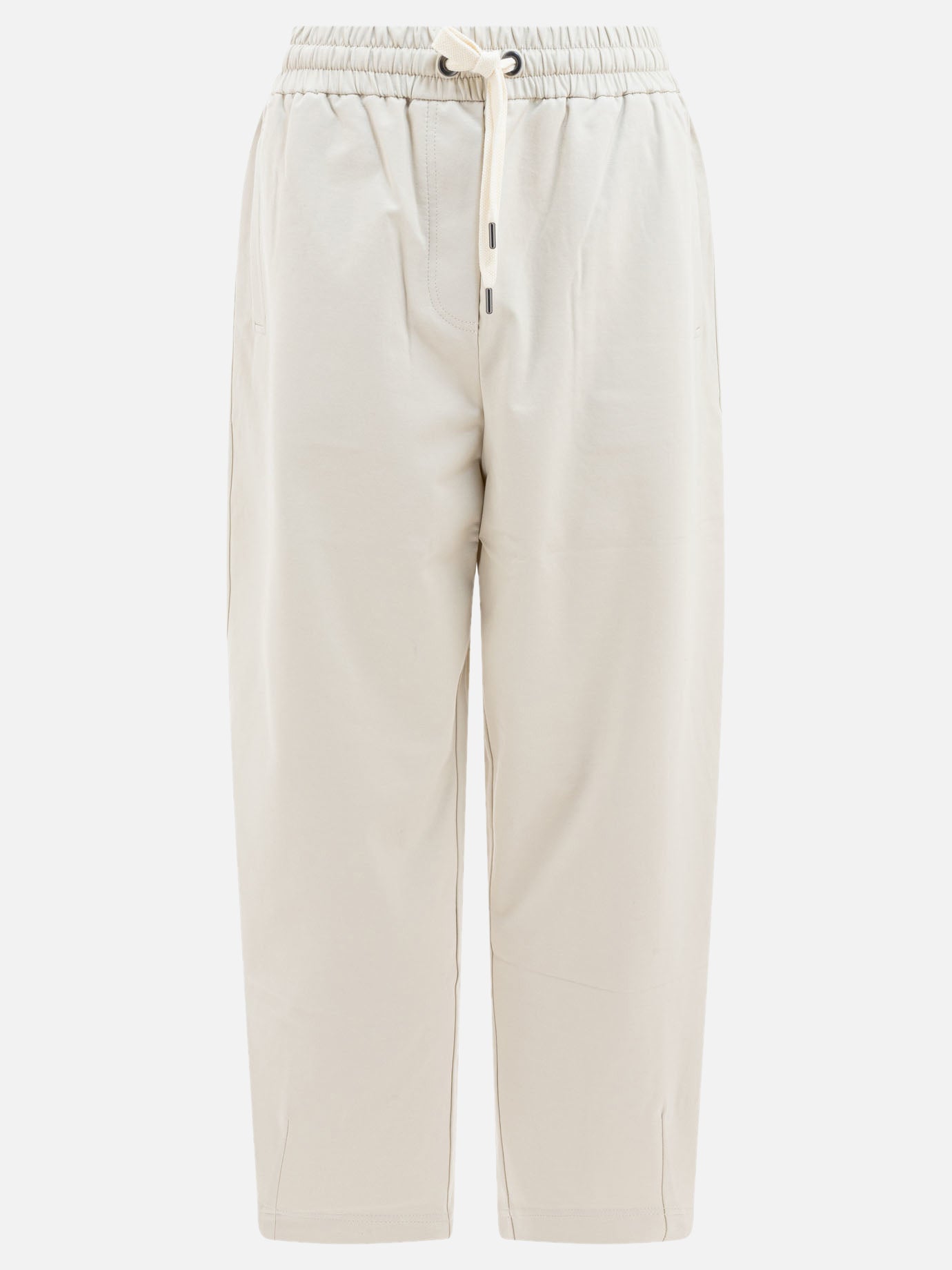 Sport trousers Solid colour  White - Brunello Cucinelli Women | PDP | VIETTI Online Store | thumbnail