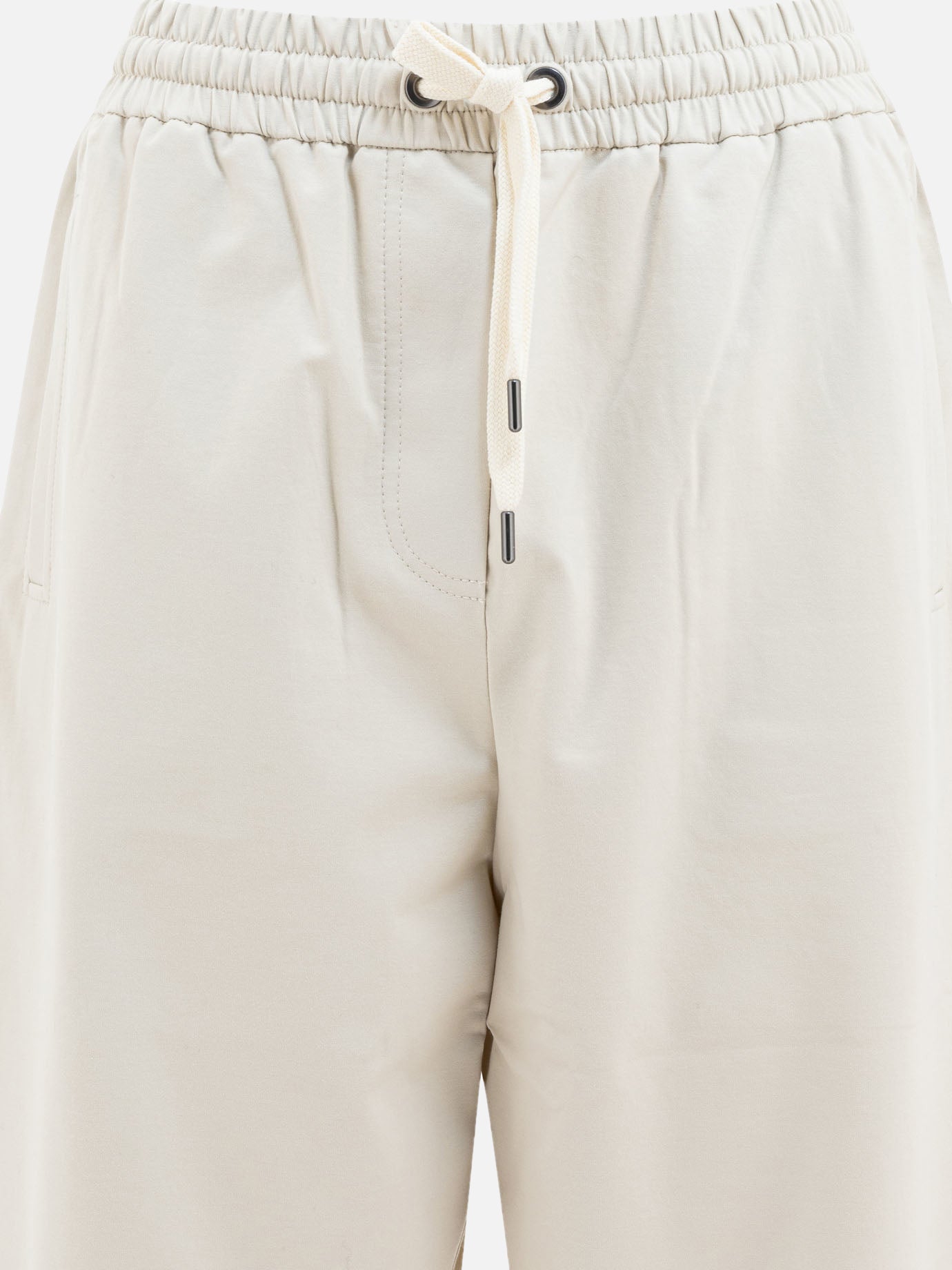 Sport trousers Solid colour  White - Brunello Cucinelli Women | PDP | VIETTI Online Store | thumbnail_3