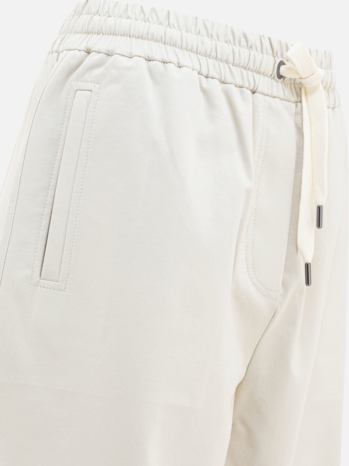 Sport trousers Solid colour  White - Brunello Cucinelli Women | PDP | VIETTI Online Store | thumbnail_4