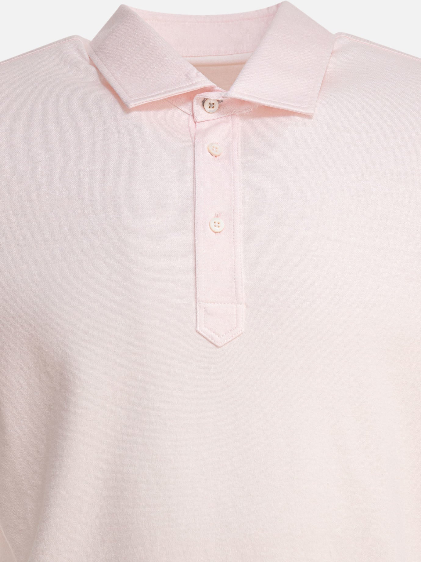 Polo shirts with buttons Solid colour  Pink - Brunello Cucinelli Men | PDP | VIETTI Online Store | thumbnail_3
