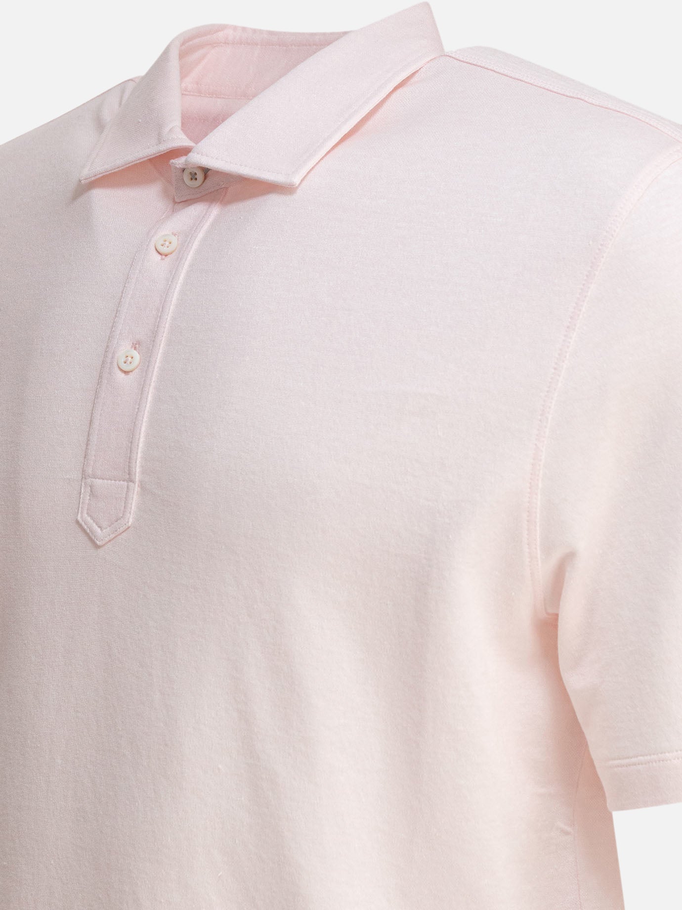 Polo shirts with buttons Solid colour  Pink - Brunello Cucinelli Men | PDP | VIETTI Online Store | thumbnail_4
