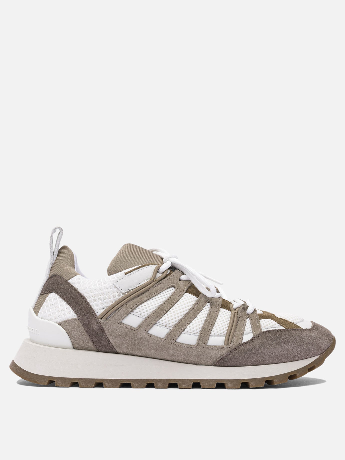 Low top sneakers 70% suede 30% mesh - 100% rubber  Brown - Brunello Cucinelli Women | PDP | VIETTI Online Store | thumbnail