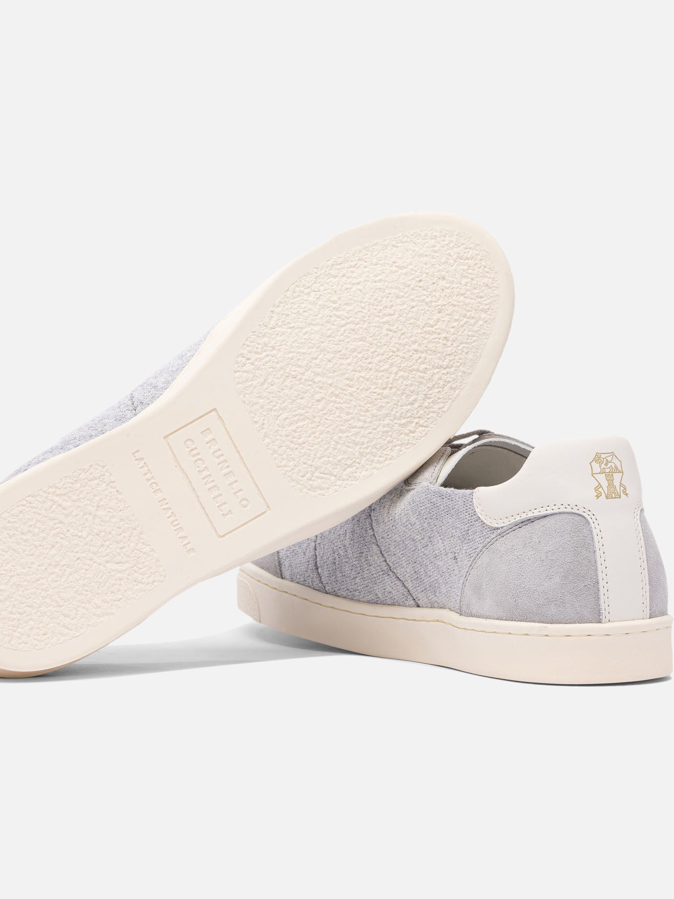 Low top sneakers 80% fabric 20% leather - 100% rubber  Grey - Brunello Cucinelli Men | PDP | VIETTI Online Store | Zoom-Modal_5
