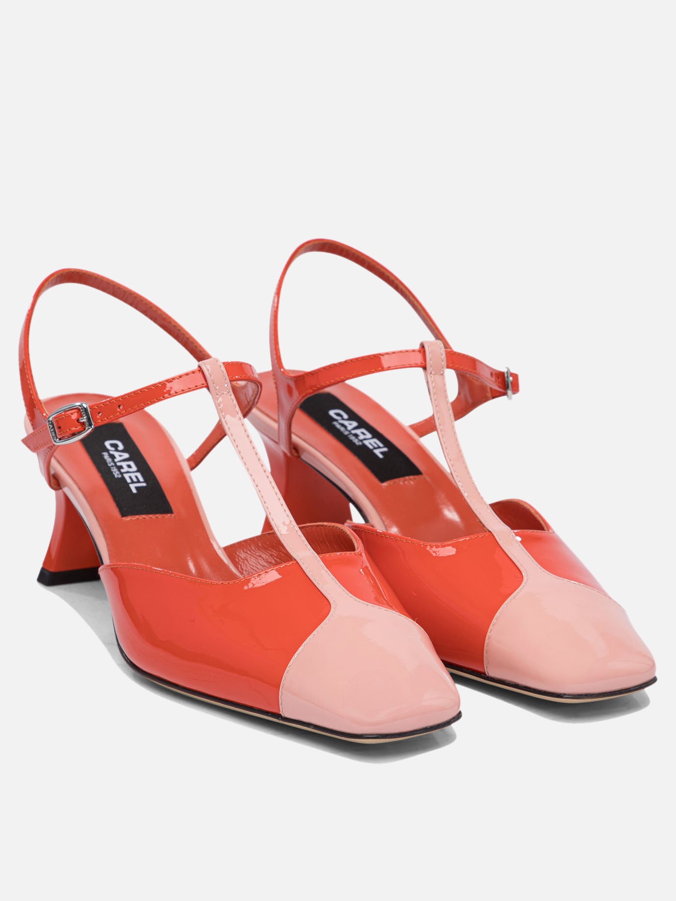 Heeled sandals 100% calf leather - 100% calf  Red - Carel Women | PDP | VIETTI Online Store | Zoom-Modal_2
