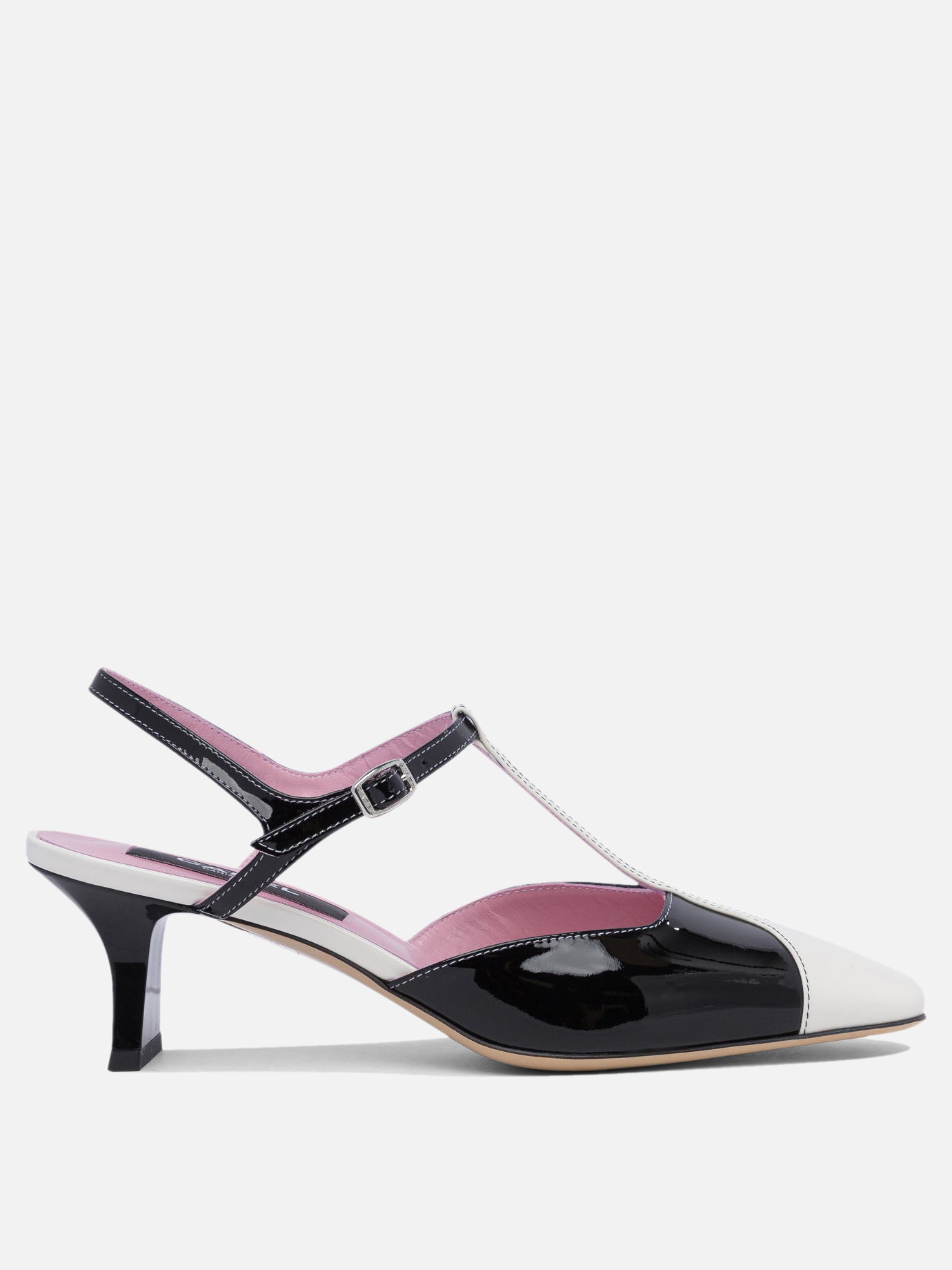 Heeled sandals 100% calf leather - 100% calf  Black - Carel Women | PDP | VIETTI Online Store | thumbnail