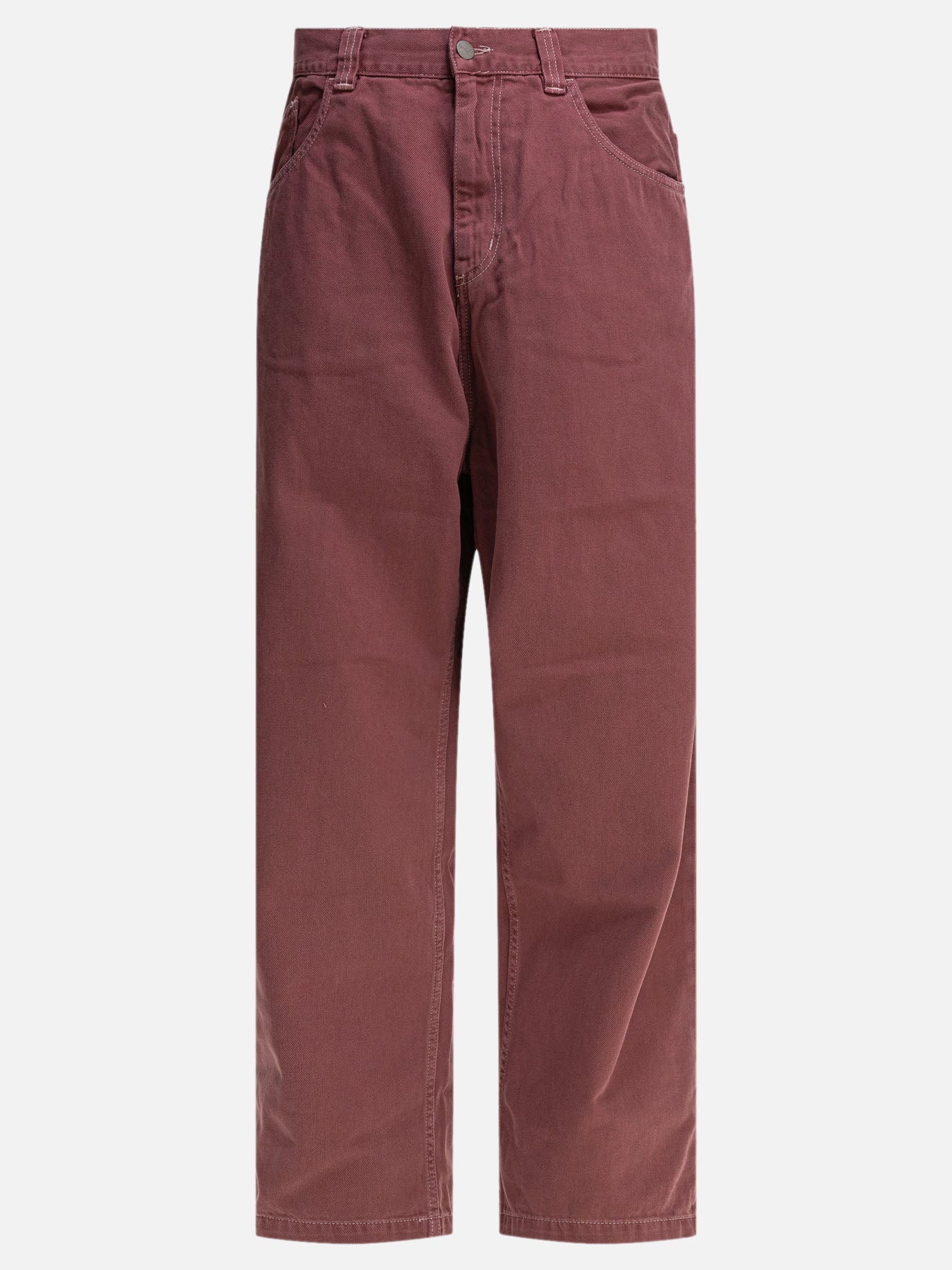 Wide-leg jeans Solid colour  Bordeaux - Carhartt WIP Men | PDP | VIETTI Online Store | thumbnail