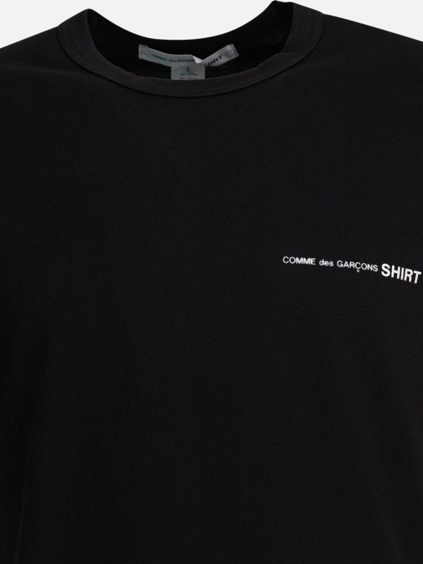 Crewneck t-shirts Logo  Black - Comme Des Garçons Shirt Men | PDP | VIETTI Online Store | thumbnail_3