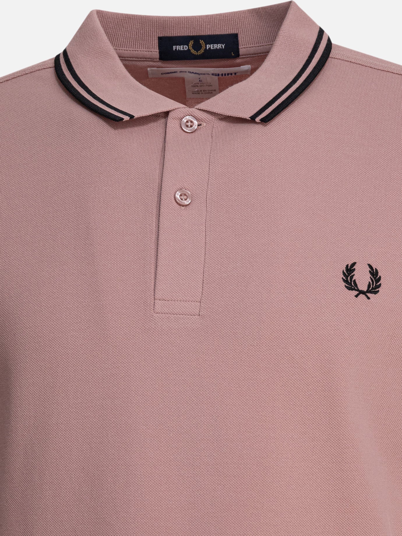 Polo shirts with buttons Solid colour  Pink - Comme Des Garçons Shirt Men | PDP | VIETTI Online Store | Zoom-Modal_3
