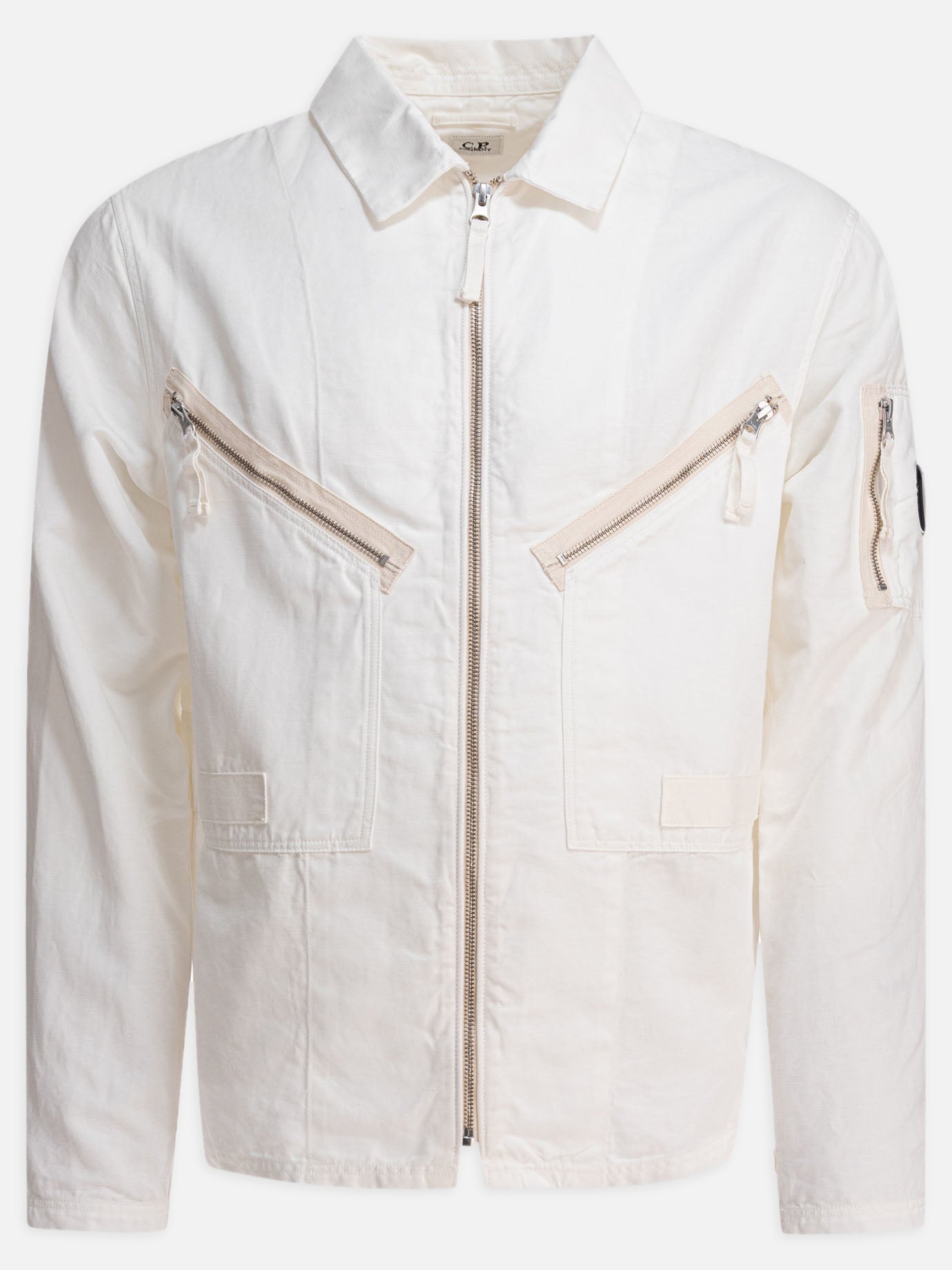 Overshirt jackets Solid colour  White - C.P. Company Men | PDP | VIETTI Online Store | Zoom-Modal
