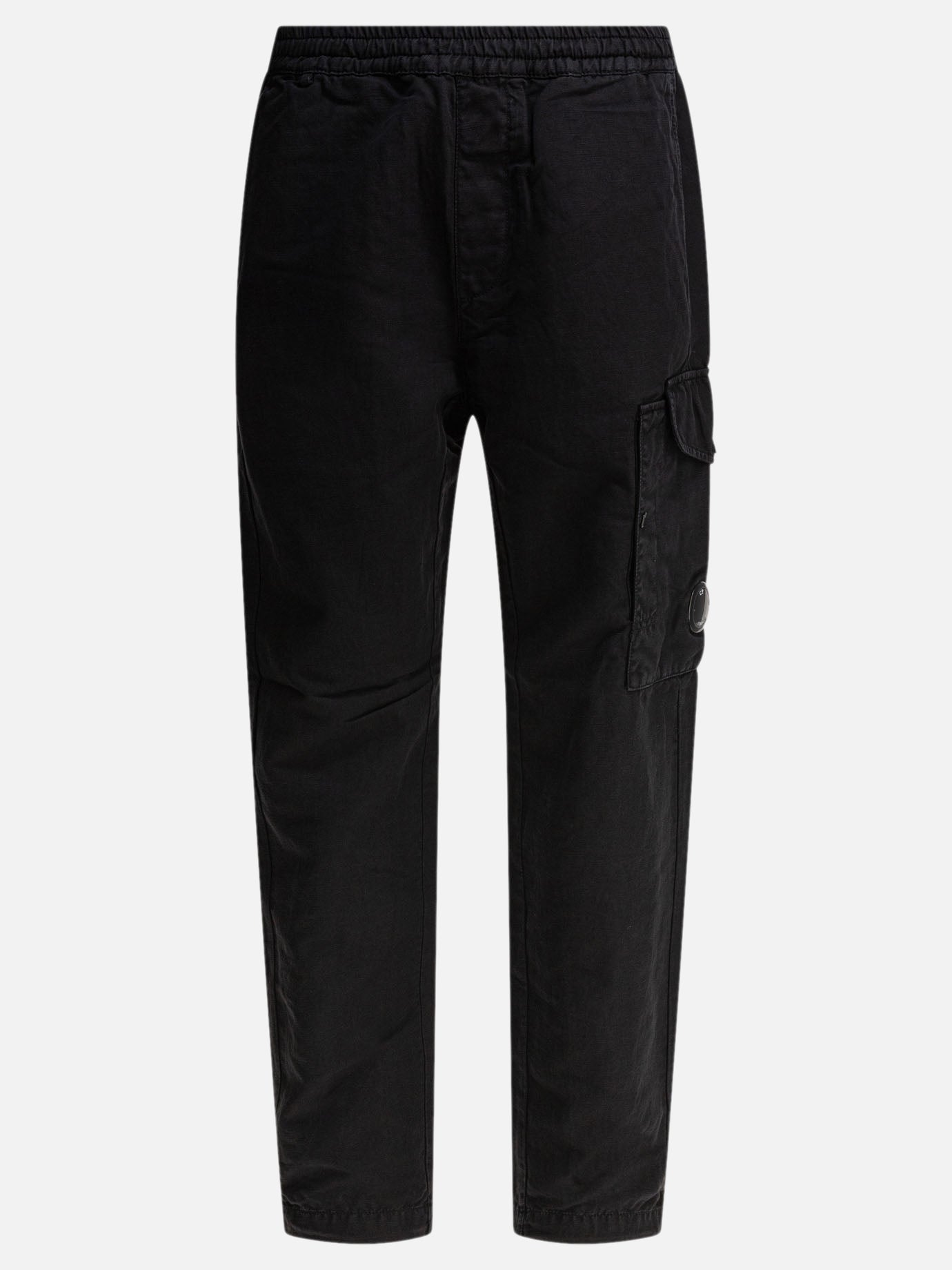 C.P. Company Cotton and linen cargo trousers 17151095_48 Black thumbnail_1