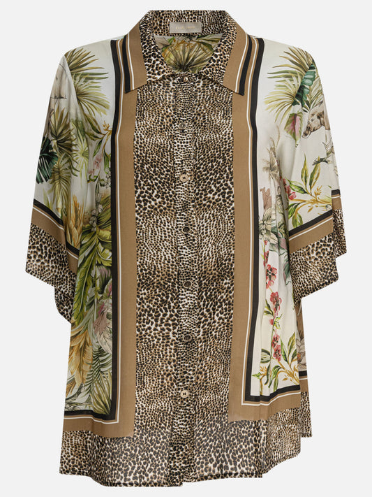 Elie Saab Savannah print shirt 14619851_36 Brown 1