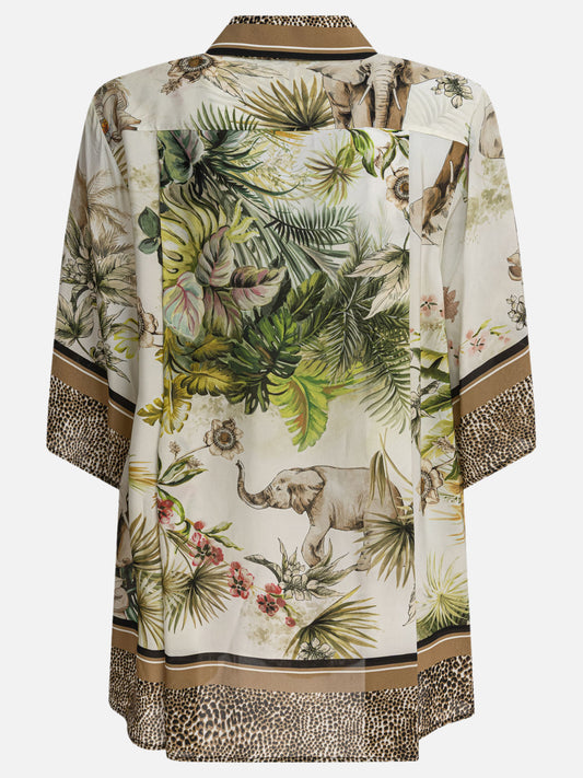 Elie Saab Savannah print shirt 14619851_36 Brown 2
