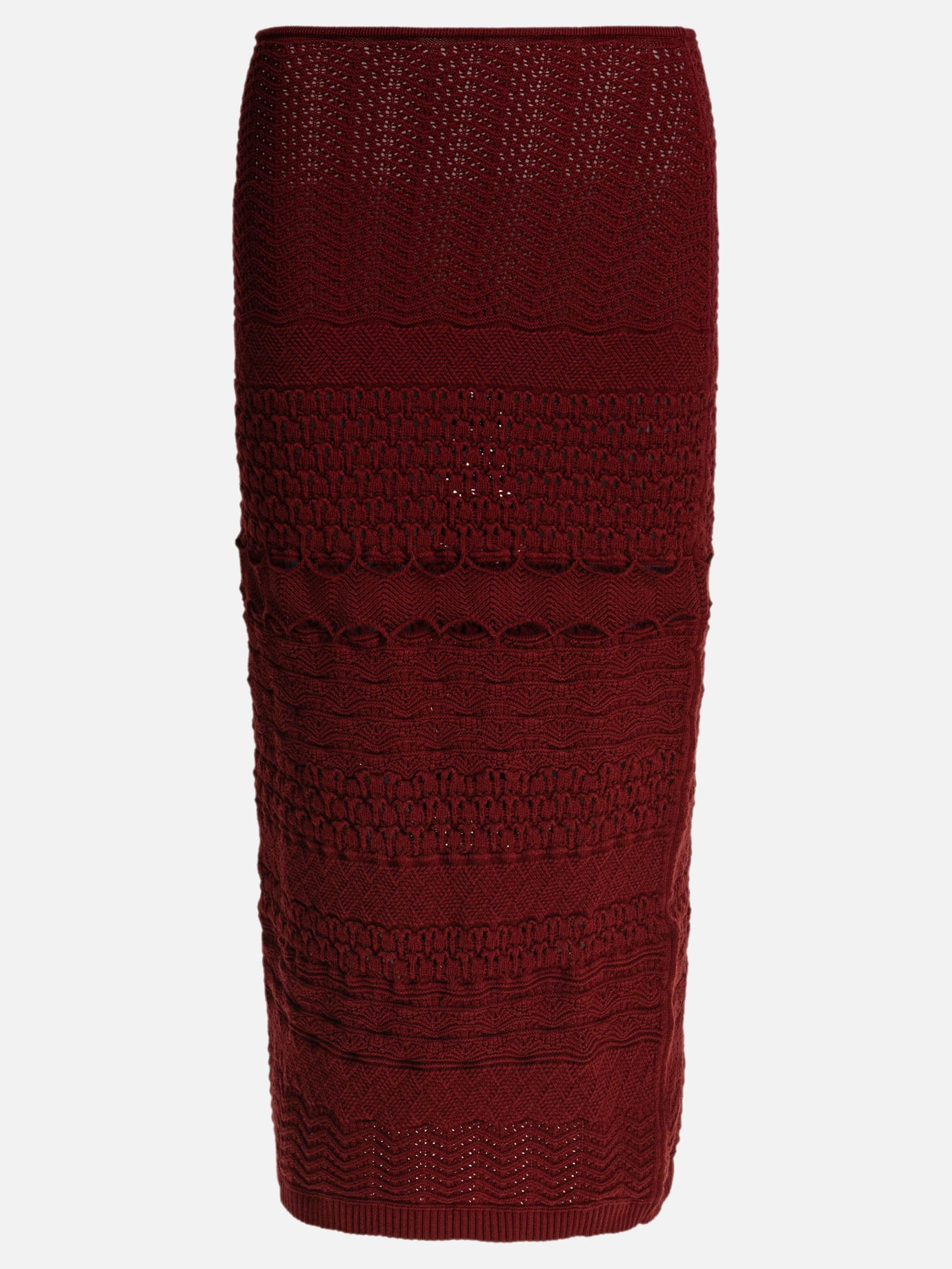 Elie Saab Cut-out knit skirt 12460863_S Bordeaux thumbnail_1