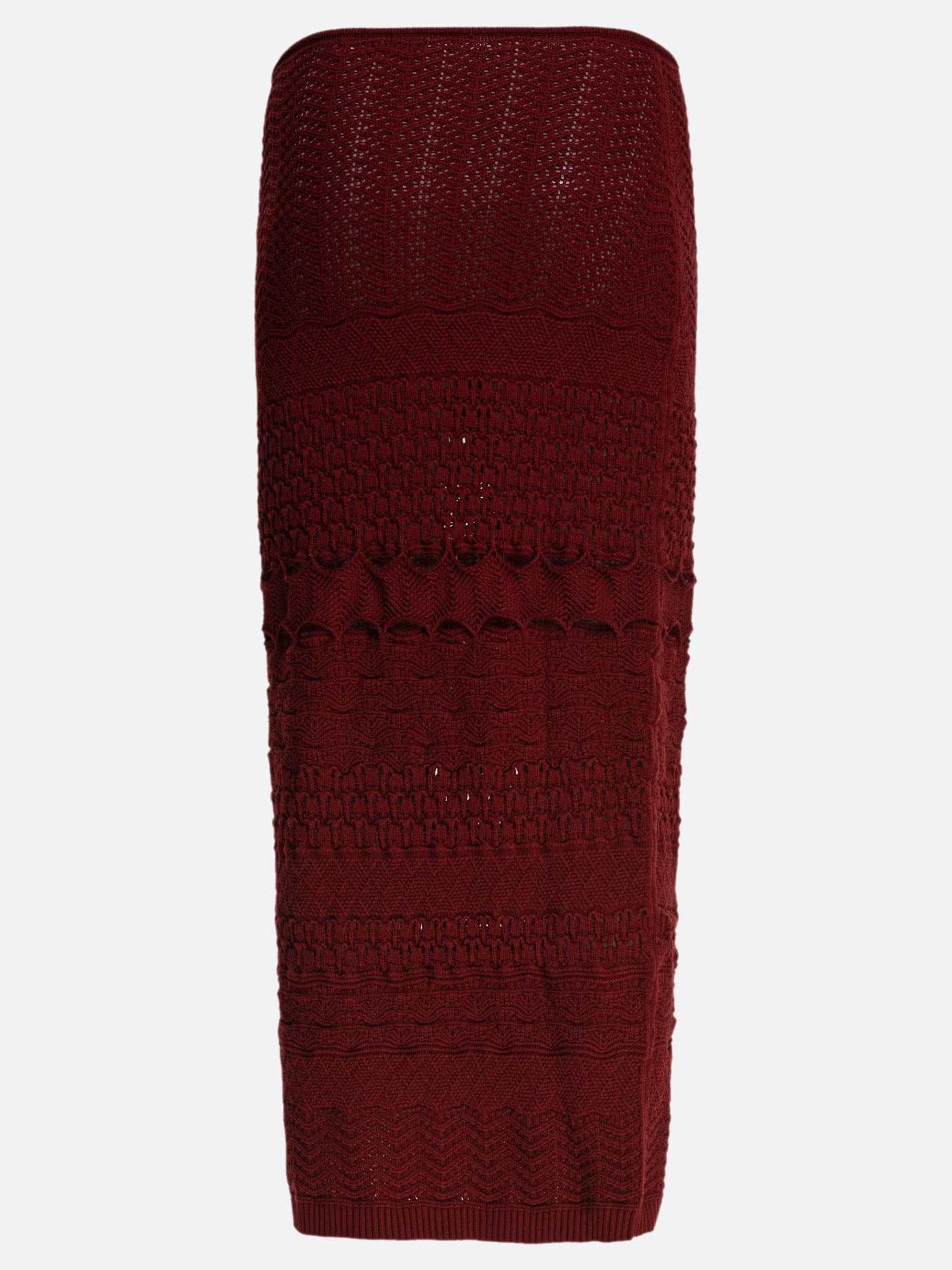 Elie Saab Cut-out knit skirt 12460863_S Bordeaux thumbnail_2
