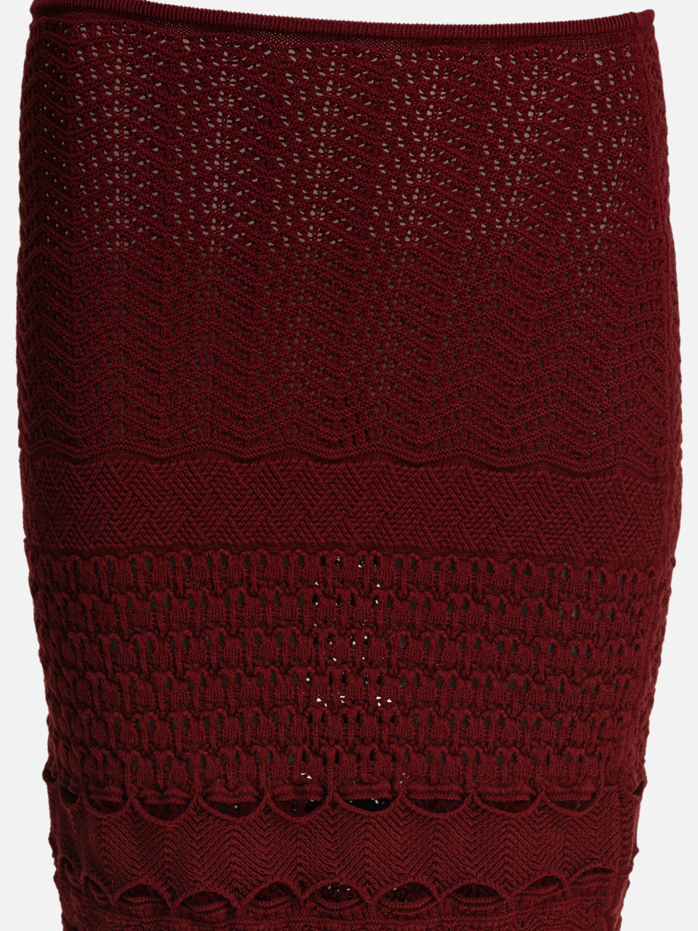 Elie Saab Cut-out knit skirt 12460863_S Bordeaux thumbnail_3