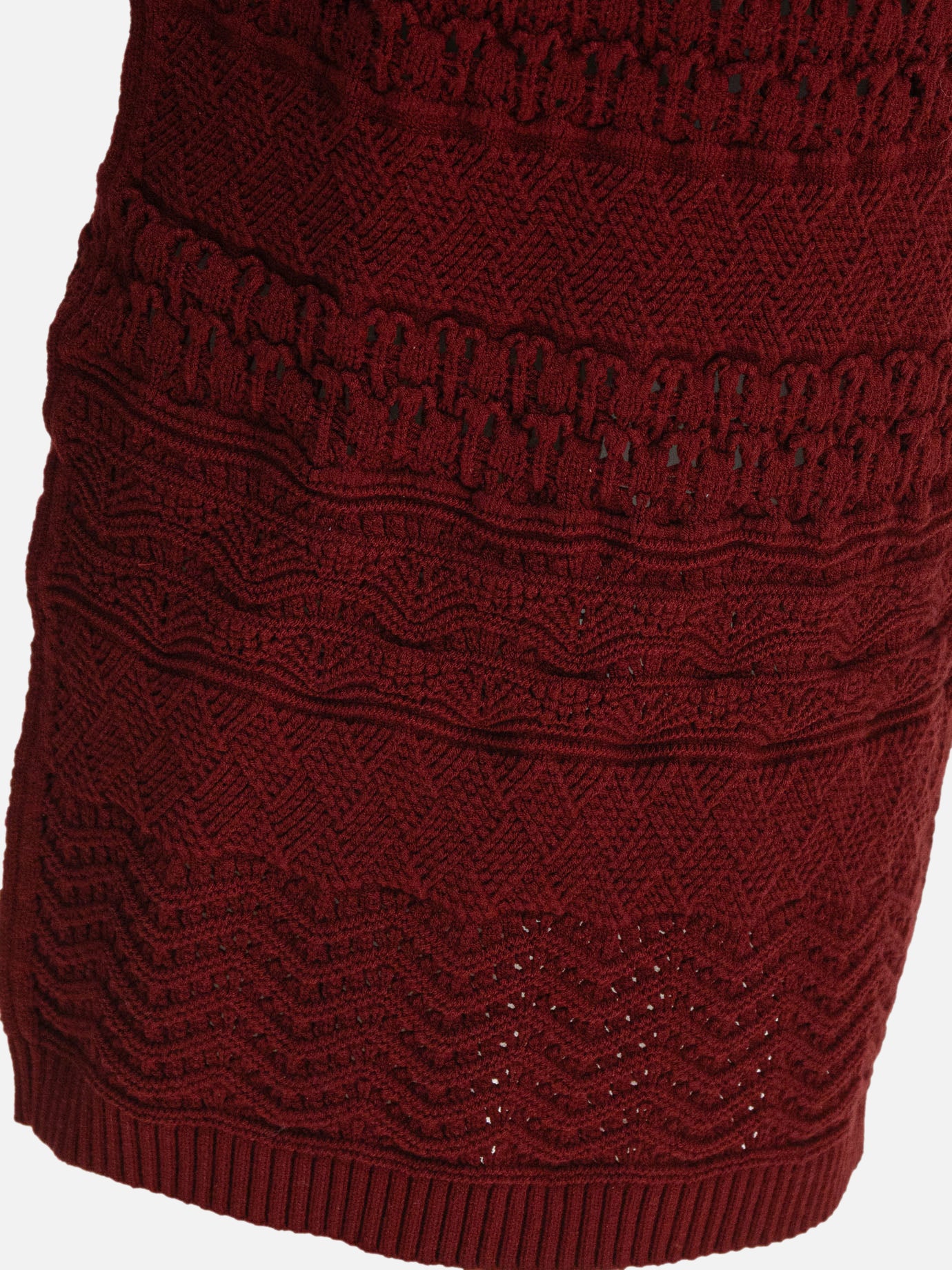 Elie Saab Cut-out knit skirt 12460863_S Bordeaux thumbnail_4