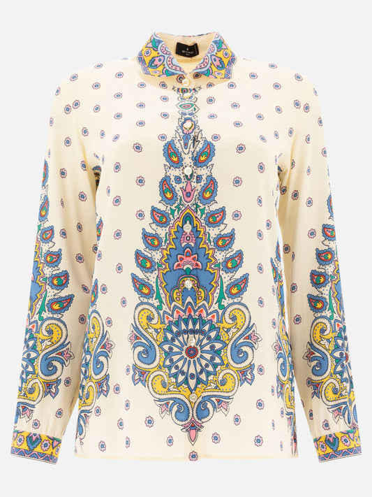 Etro Silk shirt with print 14920115_38 Beige 1
